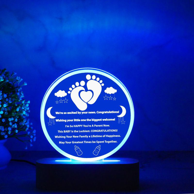 ersonalized Quote Engraved Night Lamp | Congratulations Gift for Pregnancy